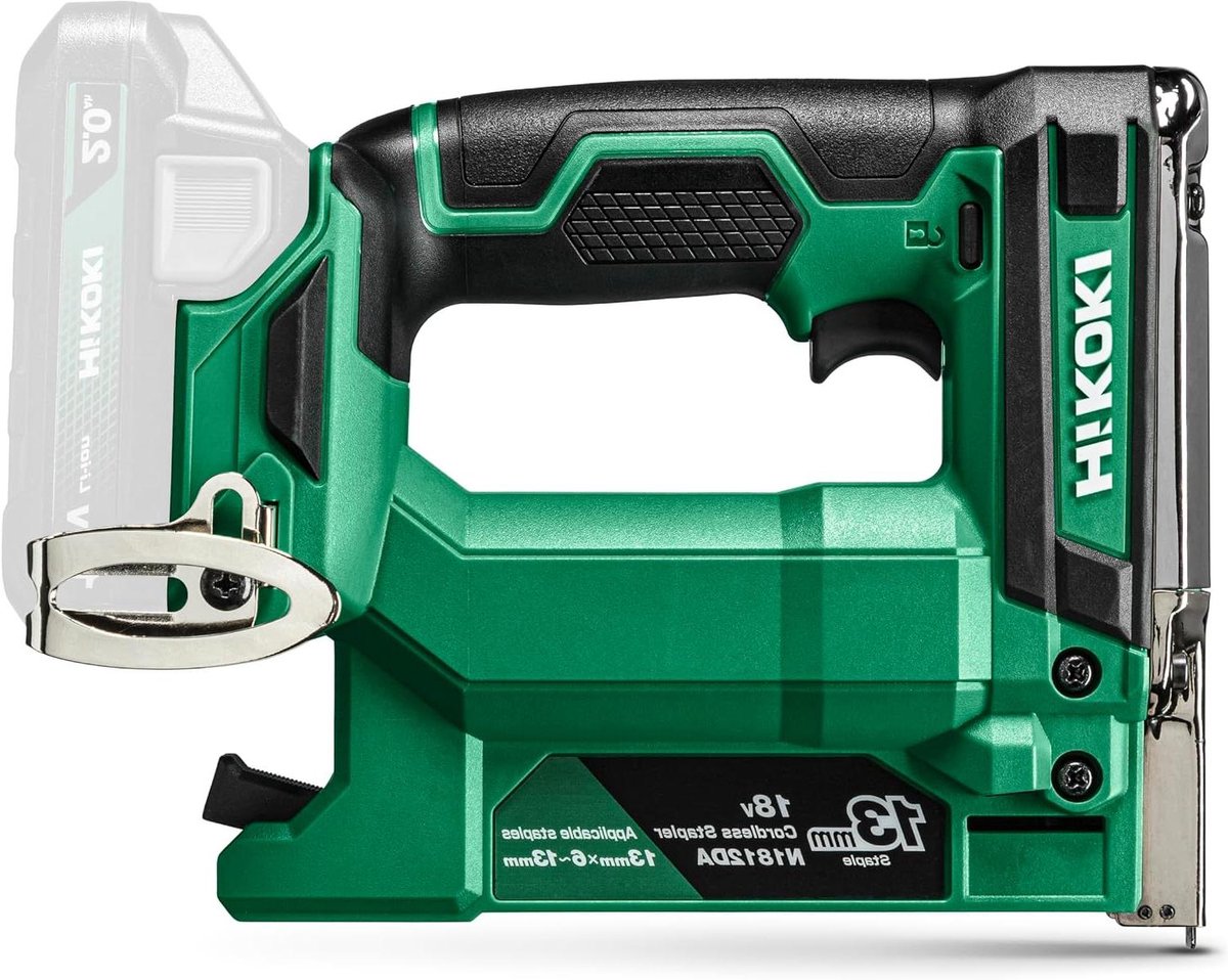 Accu-nietmachine - Nietpistool tacker - Bevestigen van materialen - Hoge nietsnelheid - 6-13 mm - Groen/zwart