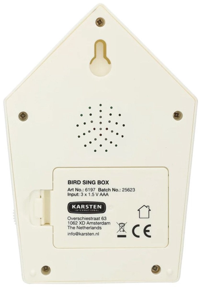 YULA Living Vogelgeluiden Huisje met Sensor voor op Toilet - Aanpasbaar Volume - WC - Bewegingsmelder - 8,6 x 3,5 x 12,5 cm - 90 g - Kastje - Bird Box - Bruin — cadeau in Gadgets - foto 5