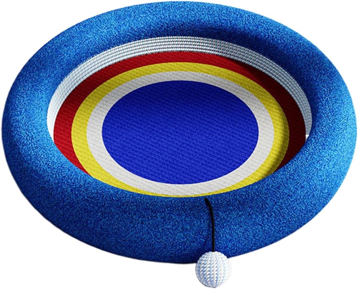 Rond Kattenkrabnest - Krabplank Kat - Kattenvermaak - Geïntegreerde Speelbal - 50 x 50 x 12 cm - Niet gespecificeerd