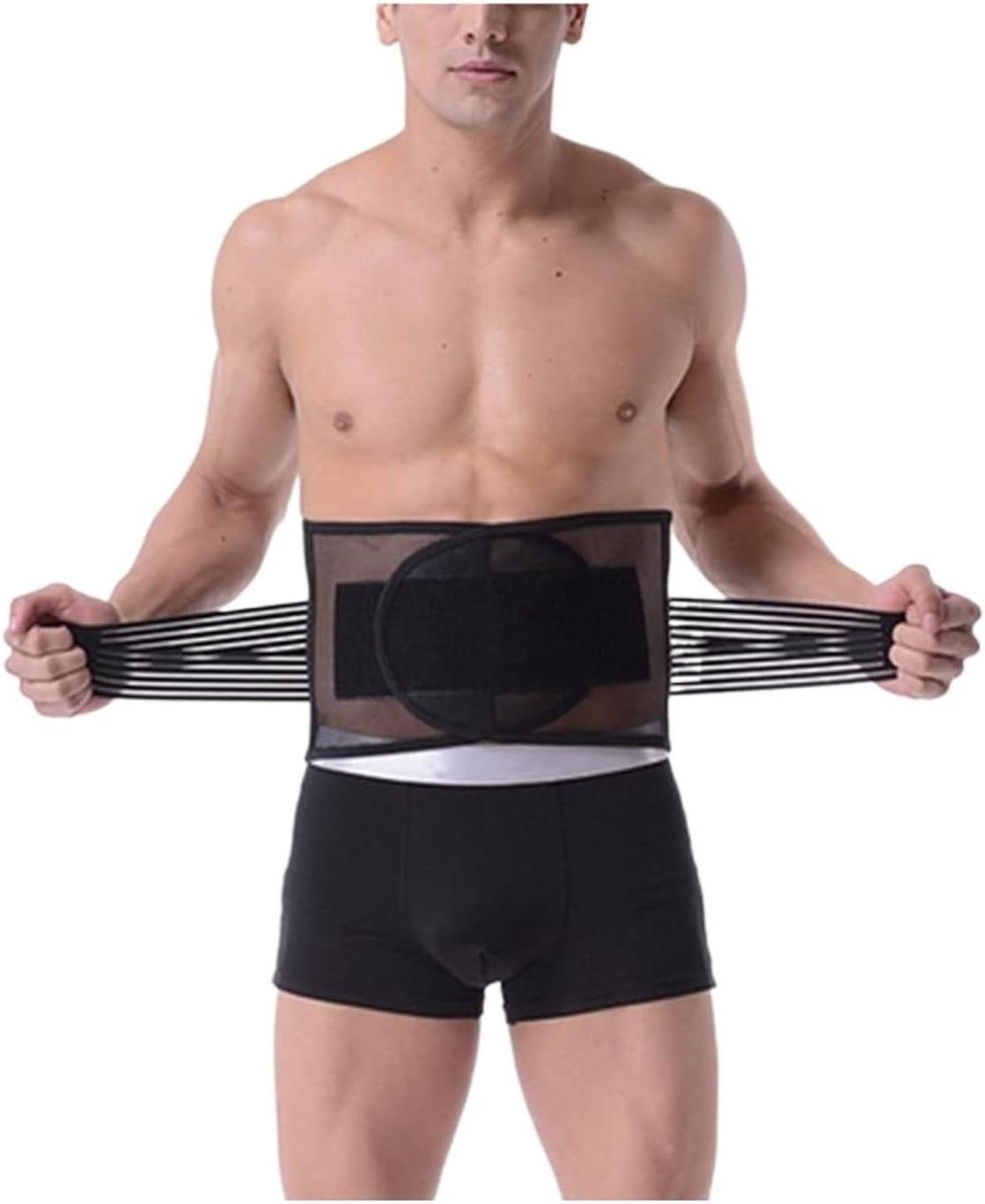 Taille Trainer - Afslankband Fitness - Ondersteuning Rug - Verstelbare Sluiting - S - Zwart