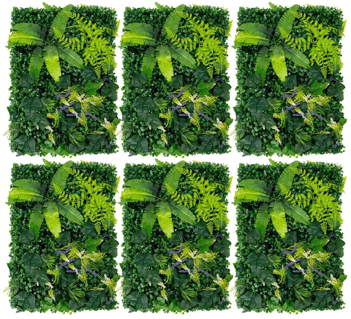 Seth Select Wand decoratie - Kunstgrasdecoratie - Kunstgras wandpanelen - Kunstgras muur 6 stuks - 60x40cm - Groen