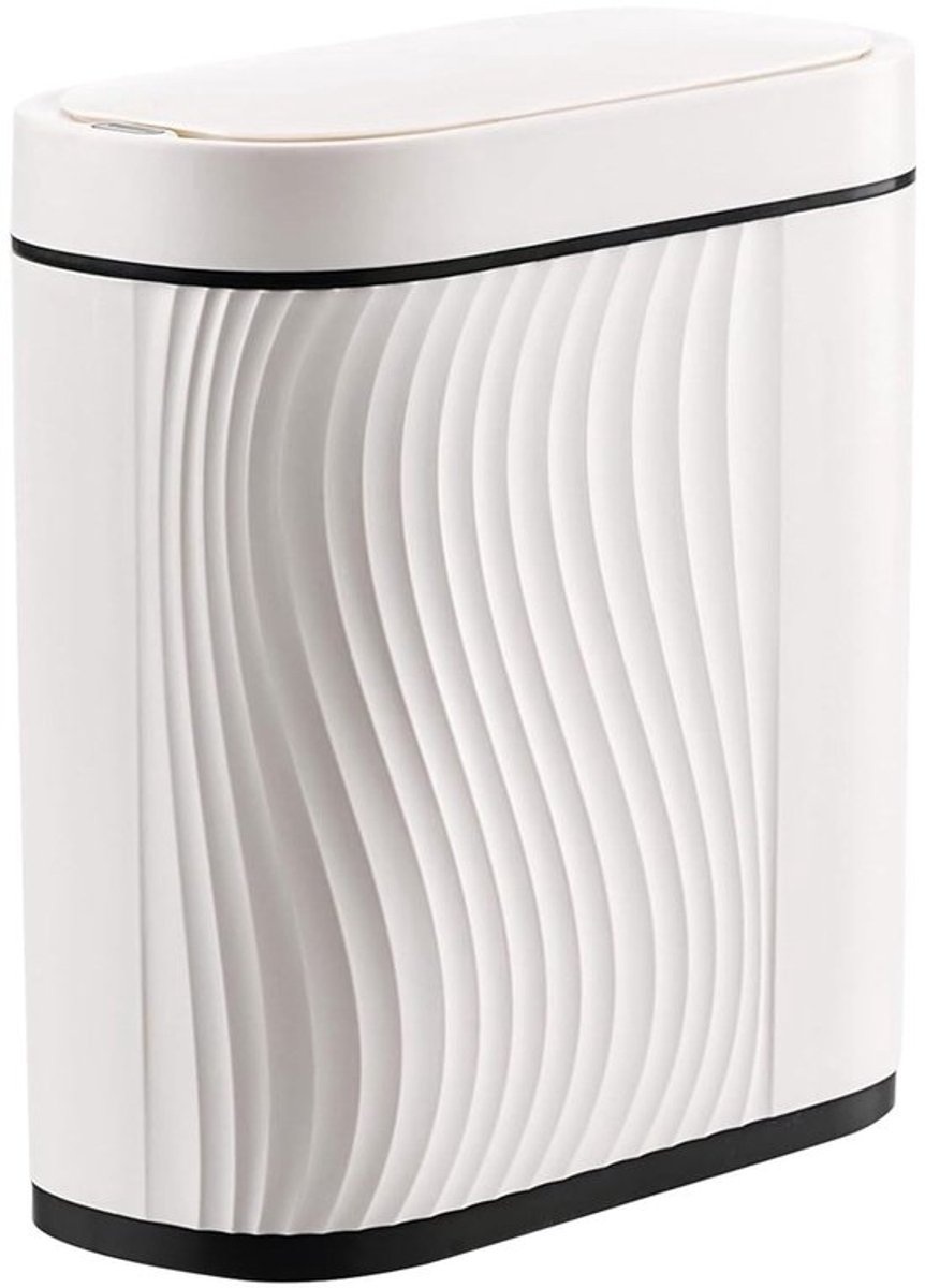 Afvalbak 8 Liter - Prullenbak met Sensor - Compacte Afvalbak - Waterdichte Deksel - Hoogwaardige ABS Kunststof - Ideaal voor Badkamer/Keuken