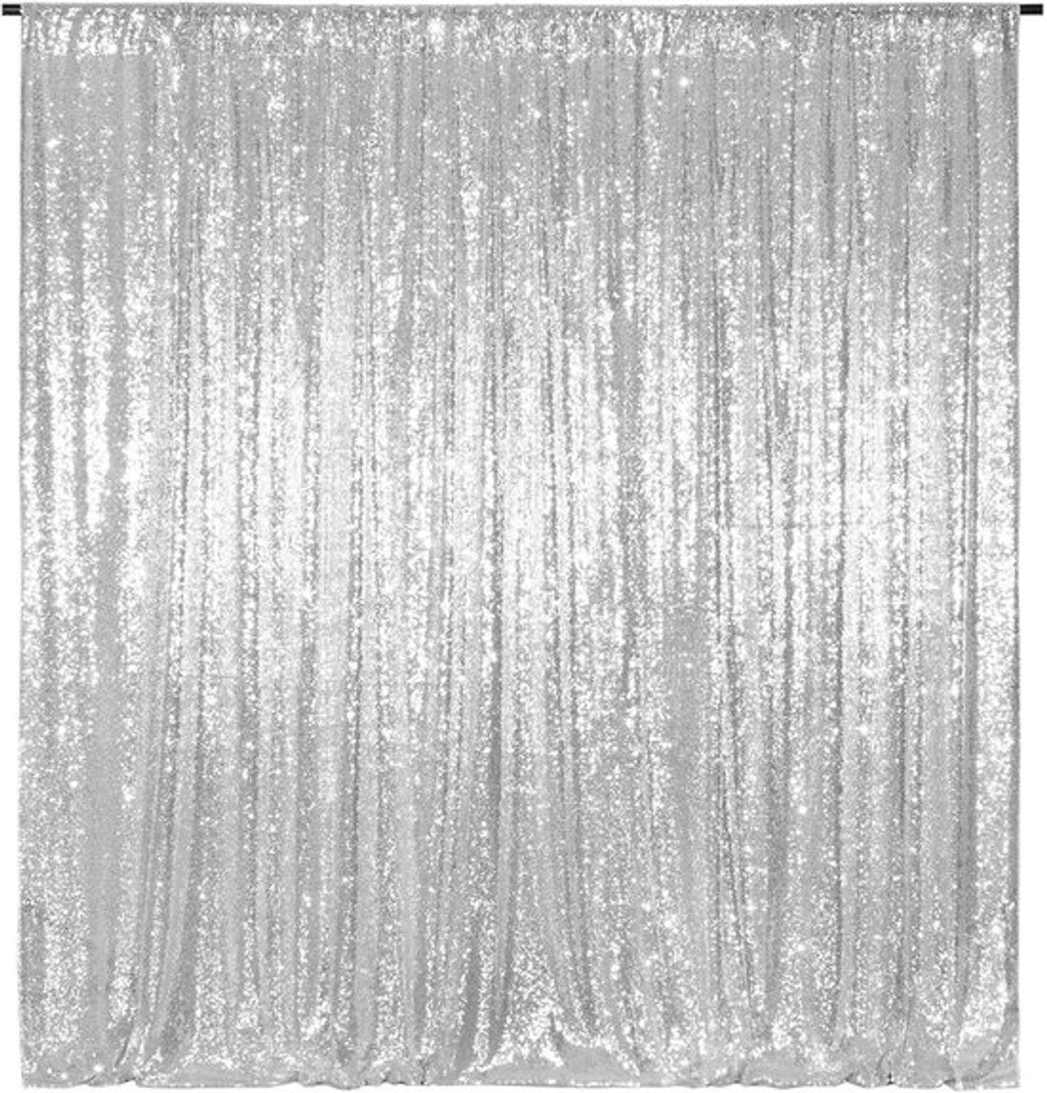 Gordijn 120x210cm - Pailletten Achtergrond - Bruiloft/Party - Handgemaakt - Hoogwaardig Linnen - Glanzend Effect - Achtergrondstof