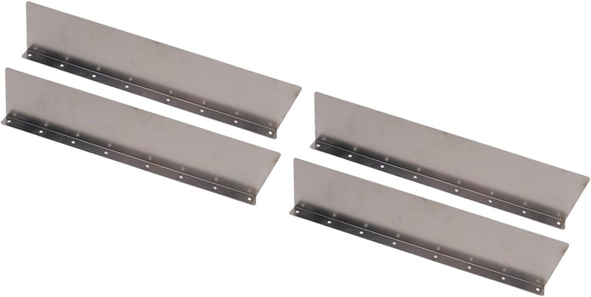Regenafleider Aluminium Dakgootbeschermers - Dakgootbescherming Gootbeschermers - Voorkomt Overstromingen - Eenvoudige Installatie - 4 stuks - Aluminium