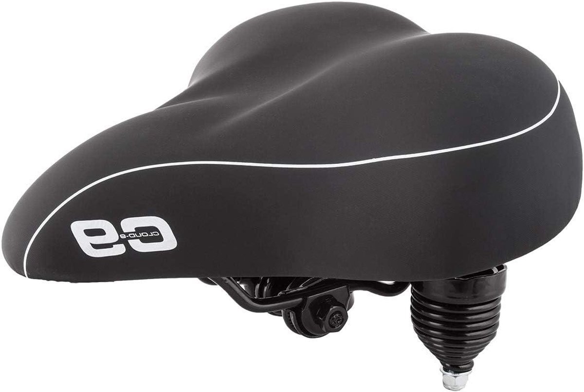 Fietszadel Cruiser - Comfort Zadel - Comfortabel Fietsen - Spiraalveervering - 10.5 x 10.5 Inch - Zwart