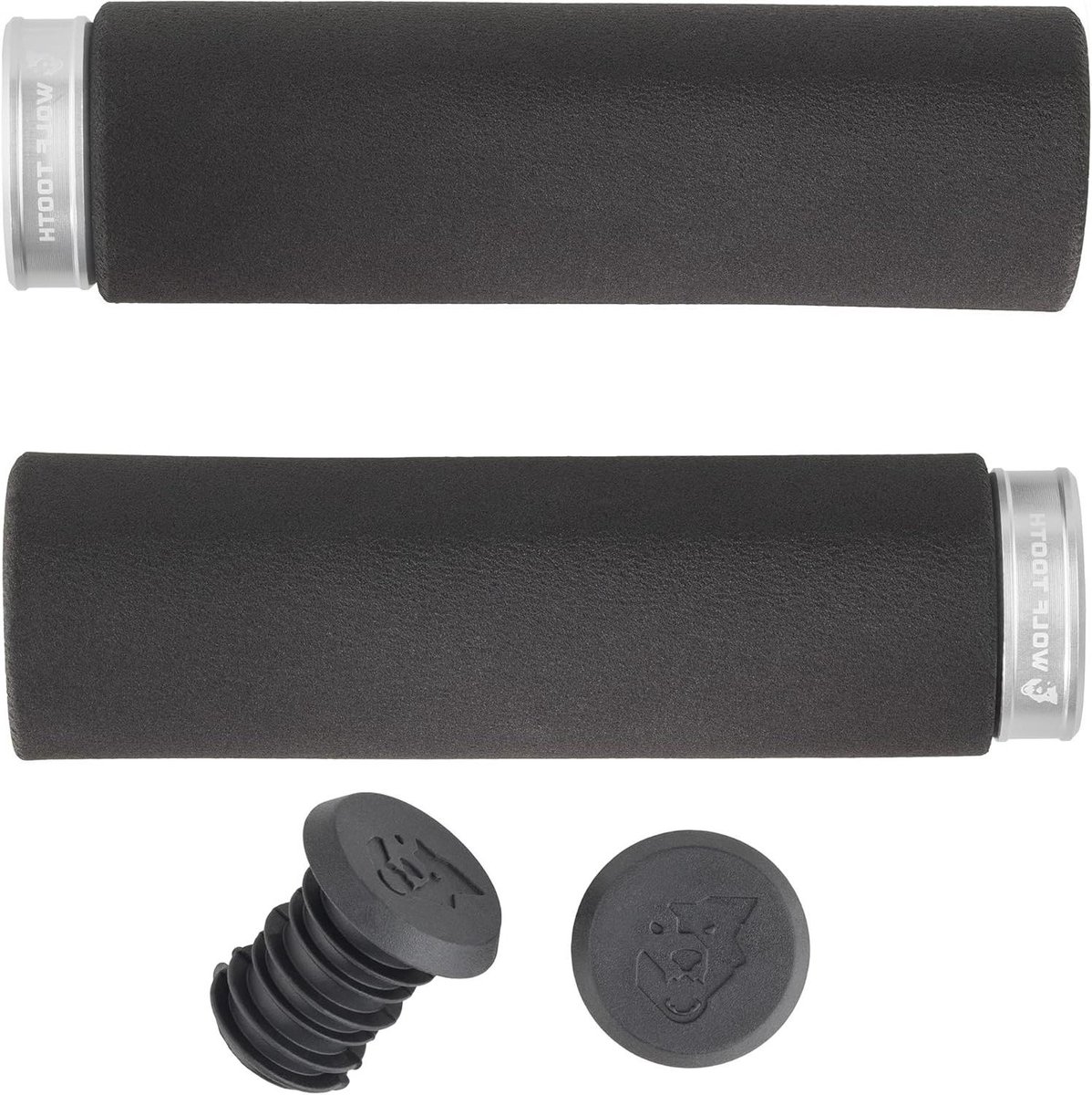 Fiets Handgrepen - Stuur Grips - Comfortabel Fietsen - Vibratie Demping - 132 mm Lengte - Zwart Zilver