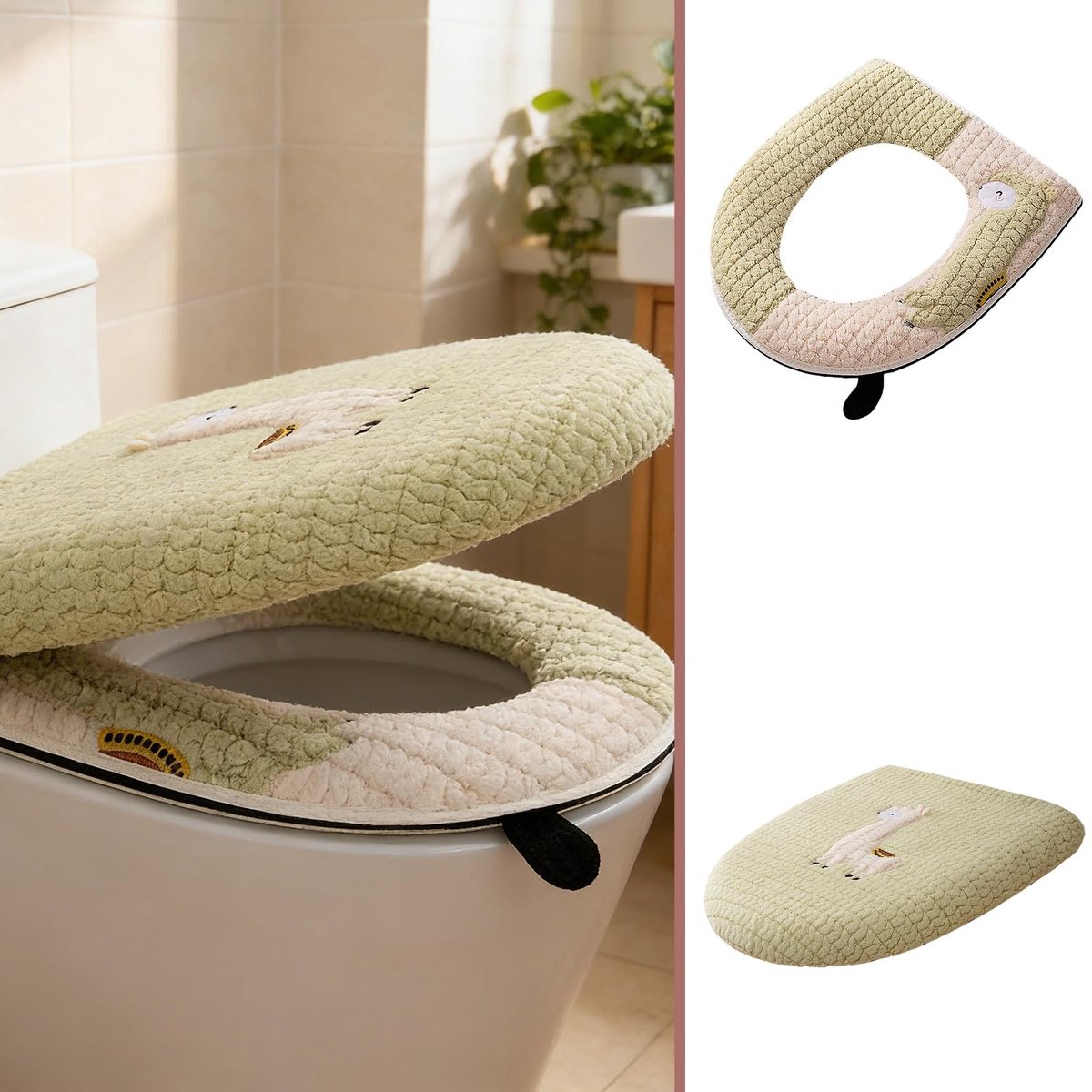 Omgoods - Wasbare Toiletzitting Cover met Handvat, 2 Stuks