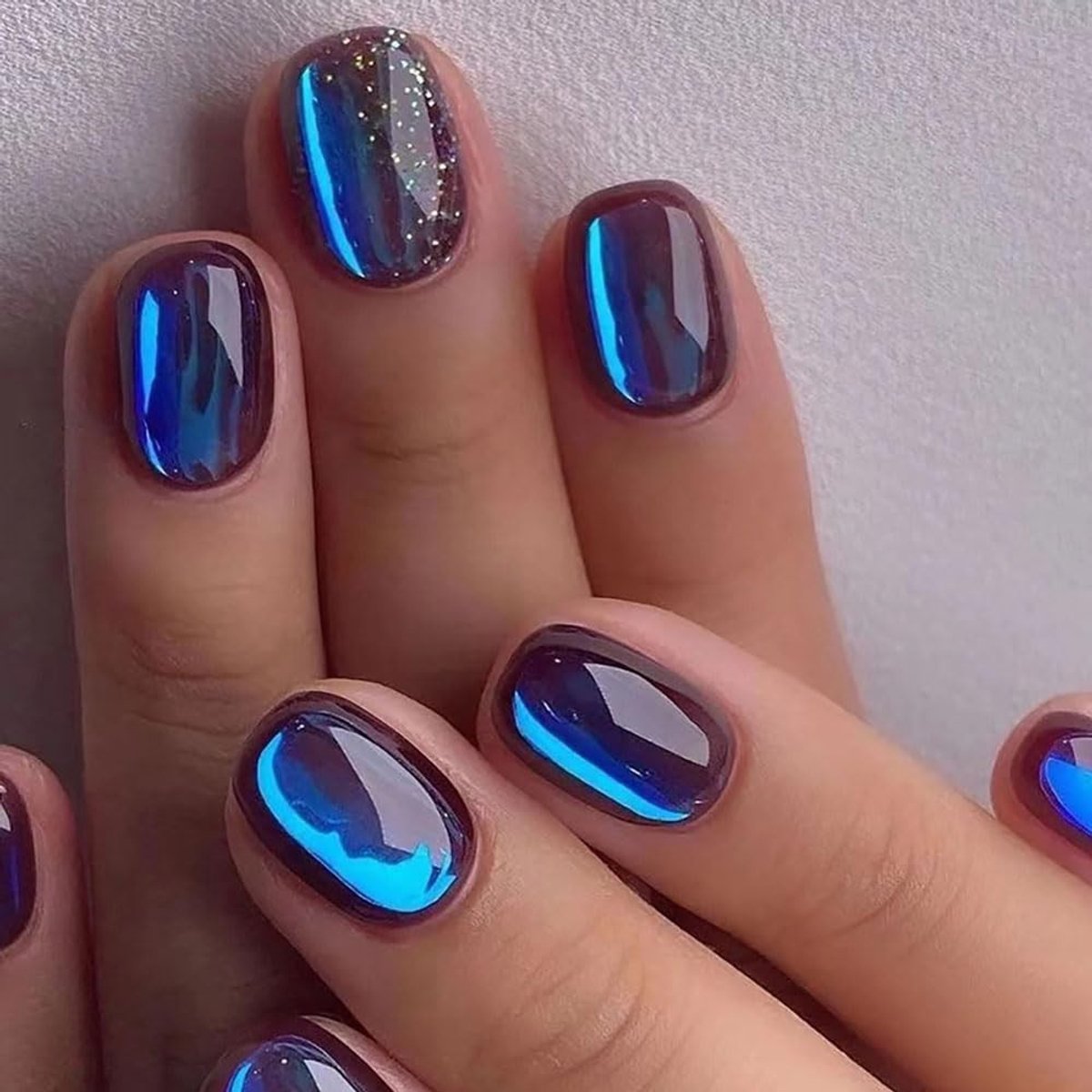 Omgoods - 24 Stuks Milky Way Valse Nagels voor Vrouwen en Meisjes