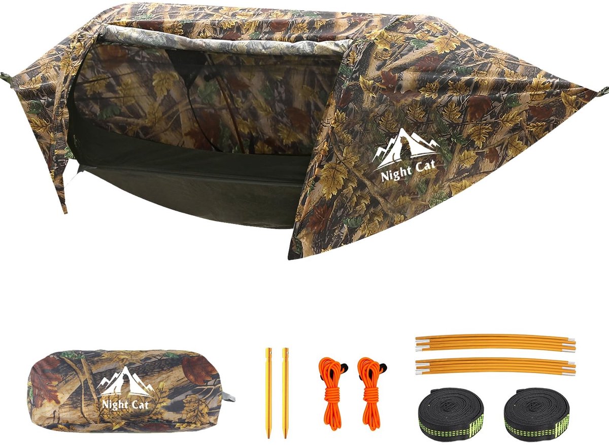 Omgoods - Hangmat Tent met Klamboe voor Kamperen en Wandelen