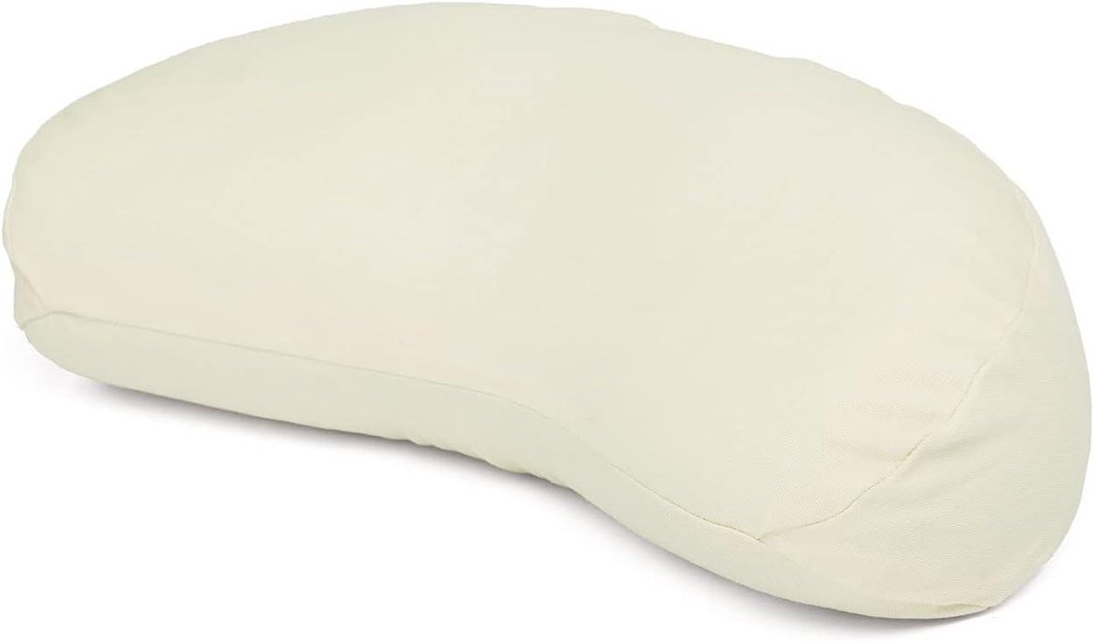 Meditatiekussen Halve Maan - Yogi Kussen - Ontspannen Zitten - Ergonomische Bekkensteun - 42 x 20 x 15 cm - Natuurlijk