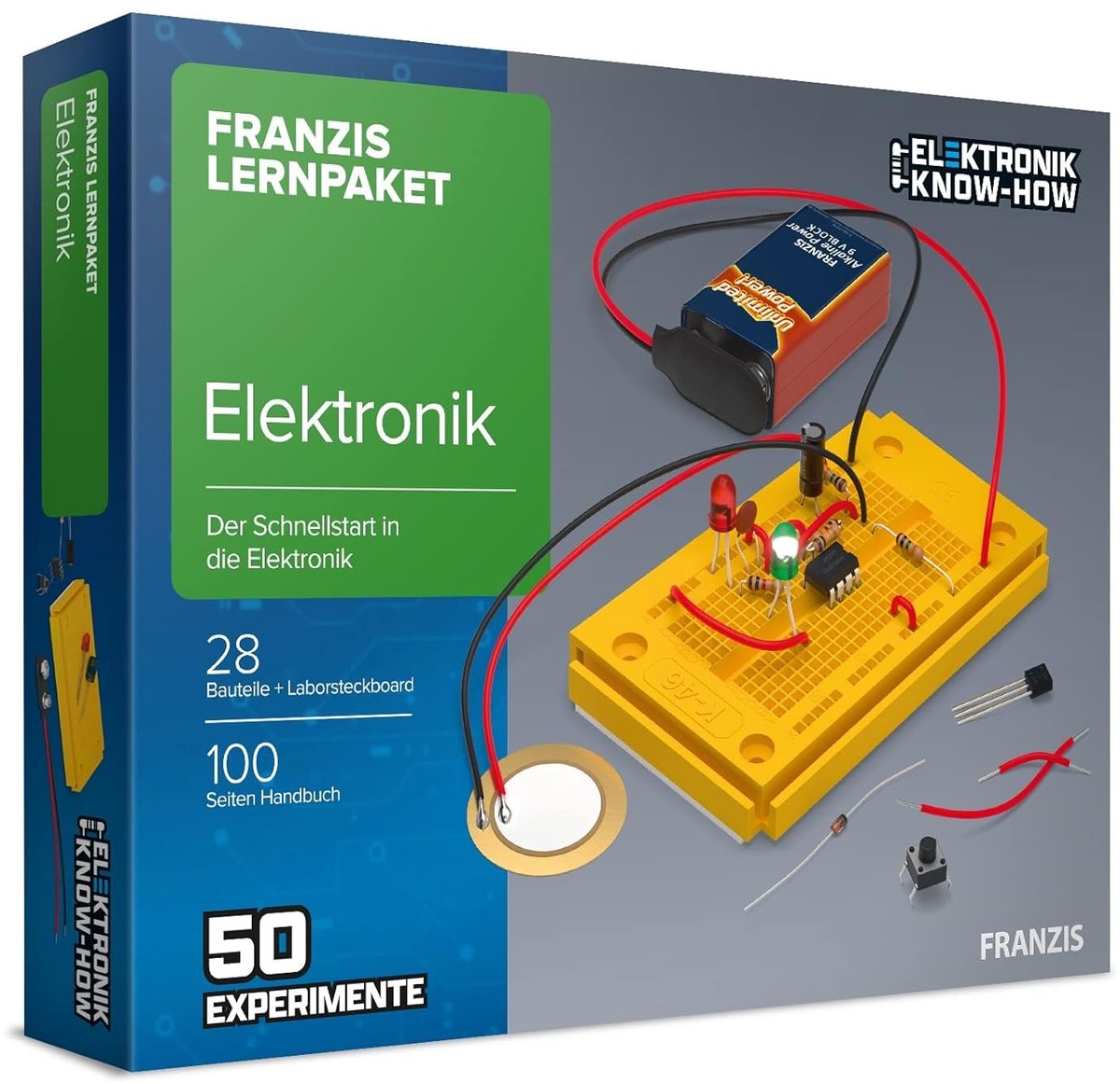 Elektronica-leerpakket - 50 Spannende Experimenten - Voor Beginners - Leer Elektronica Spelen met Innovatieve Projecten