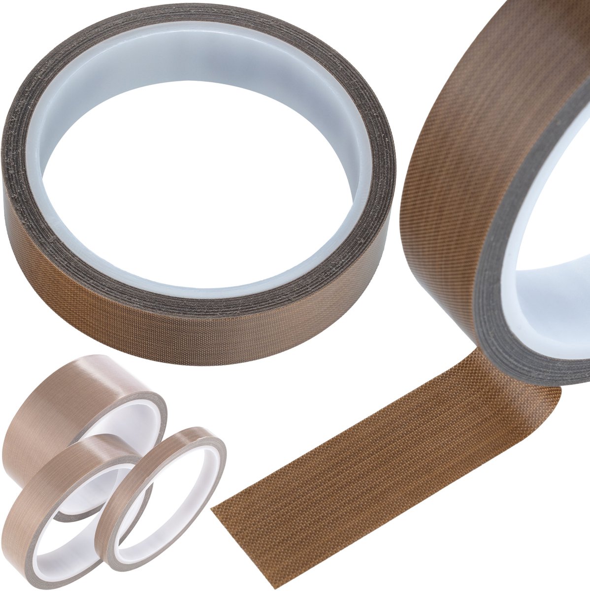 Rosfix Teflonband Isolatietape - PTFE Coating, Glasvezelbasis - 50mm X 10m, 0,18mm