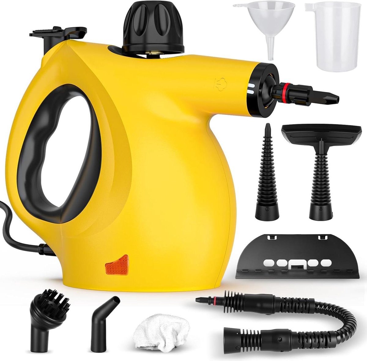 Handstoomreiniger - Stoomapparaat Reiniger - Hardnekkig Vuil Verwijderen - 9-delige Accessoireset - 450 ml - Wit
