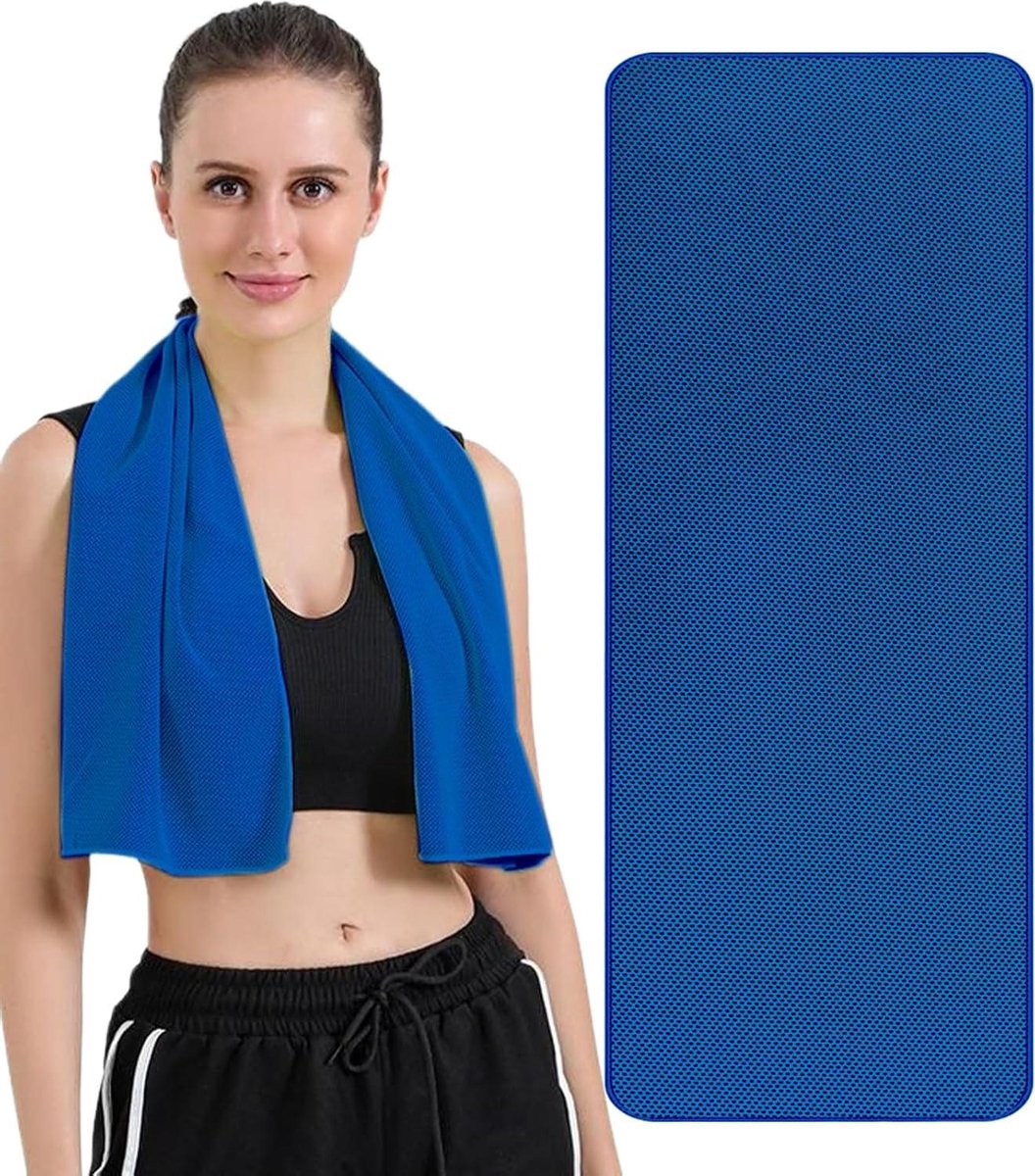 Koelhanddoeken - Sport Handdoek - Hitte Verlichting - Sneldrogend Microvezel - 80x30 cm - Blauw
