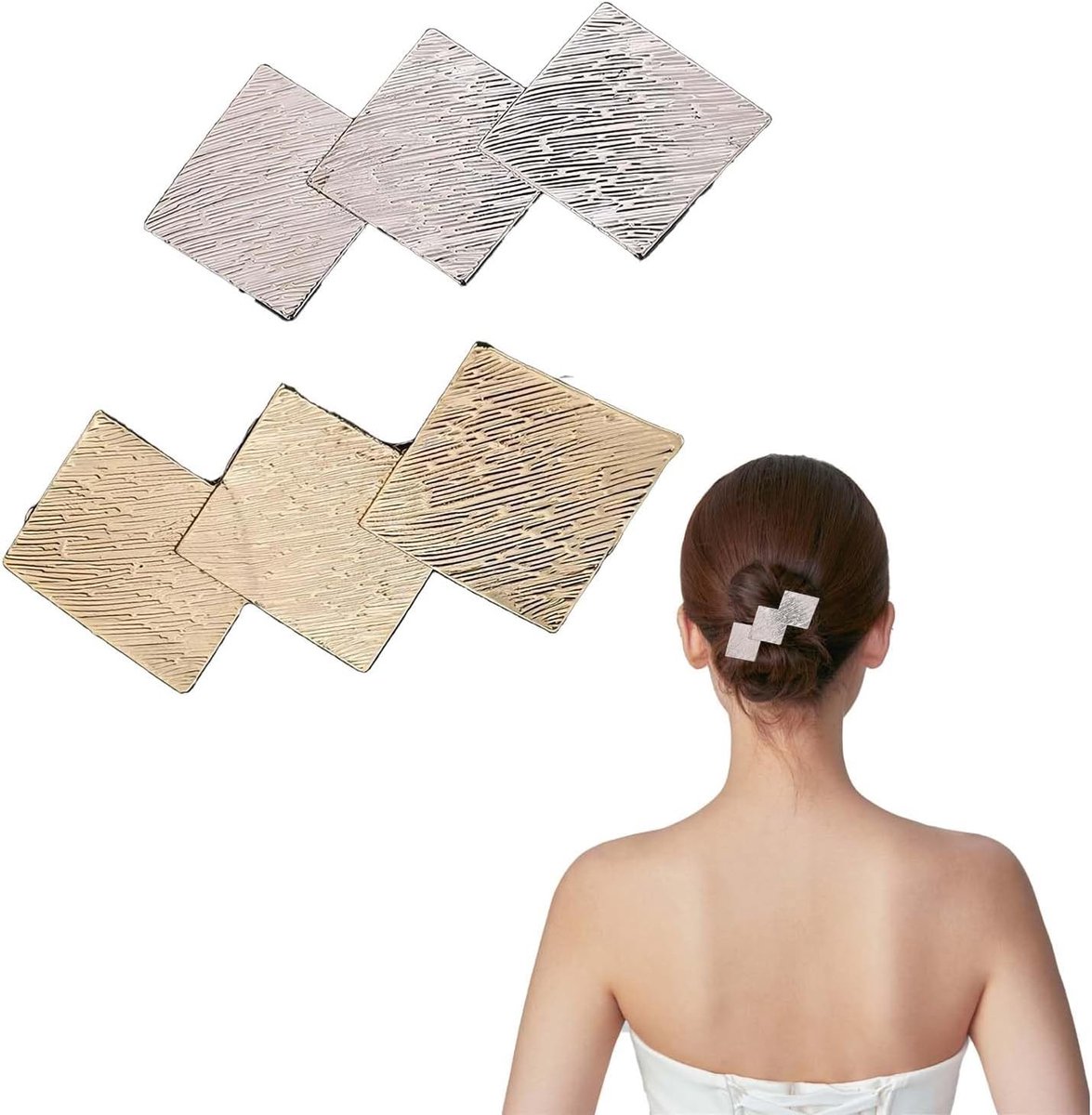 Elegante Metalen Haarspelden voor Vrouwen - 2 Stuks Gouden Haarclips voor Buns en Dagelijks Gebruik, Perfect voor Feestjes en Speciale Gelegenheden