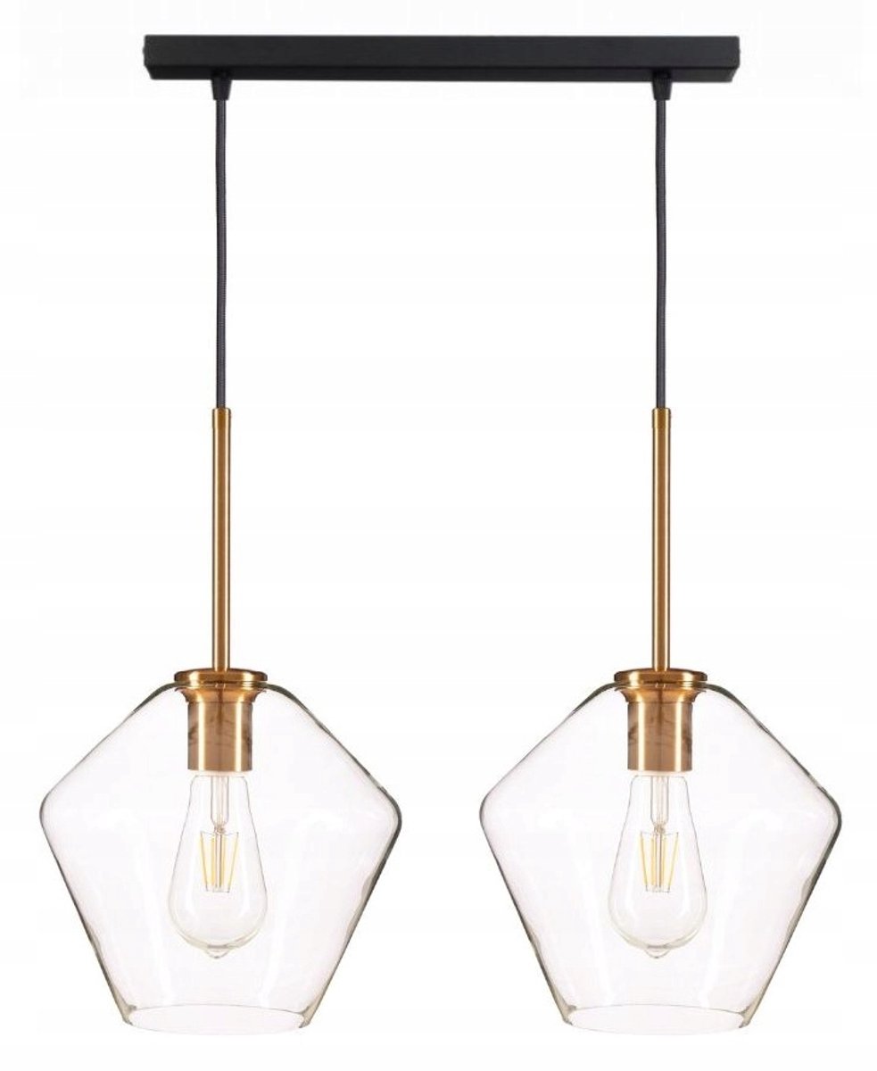 Ledigo Paris Dubbele Hanglamp Glas Helder E27 2x40W