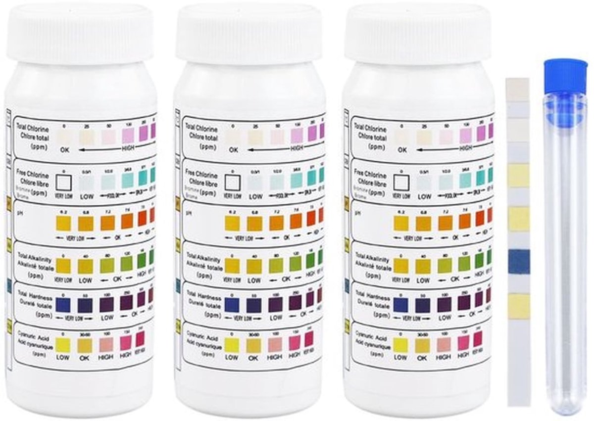 150 Stuks 6-in-1 pH-teststrips voor Zwembad en Spa - Watertestkit