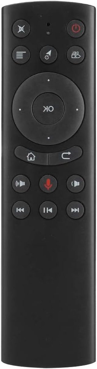 Afstandsbediening met Gyroscoop - Luchtmuis Voice Remote - Smart TV Besturen - Ingebouwde Microfoon - 10 Meter Bereik - Zwart