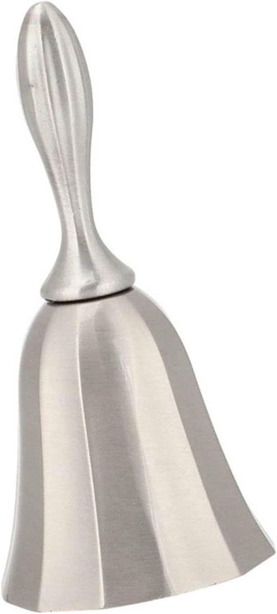 Dinerbel Metaal - Tafelbel Bel - Klant Oproepen - Geometrisch Ontwerp - Compact - Antiek Tin