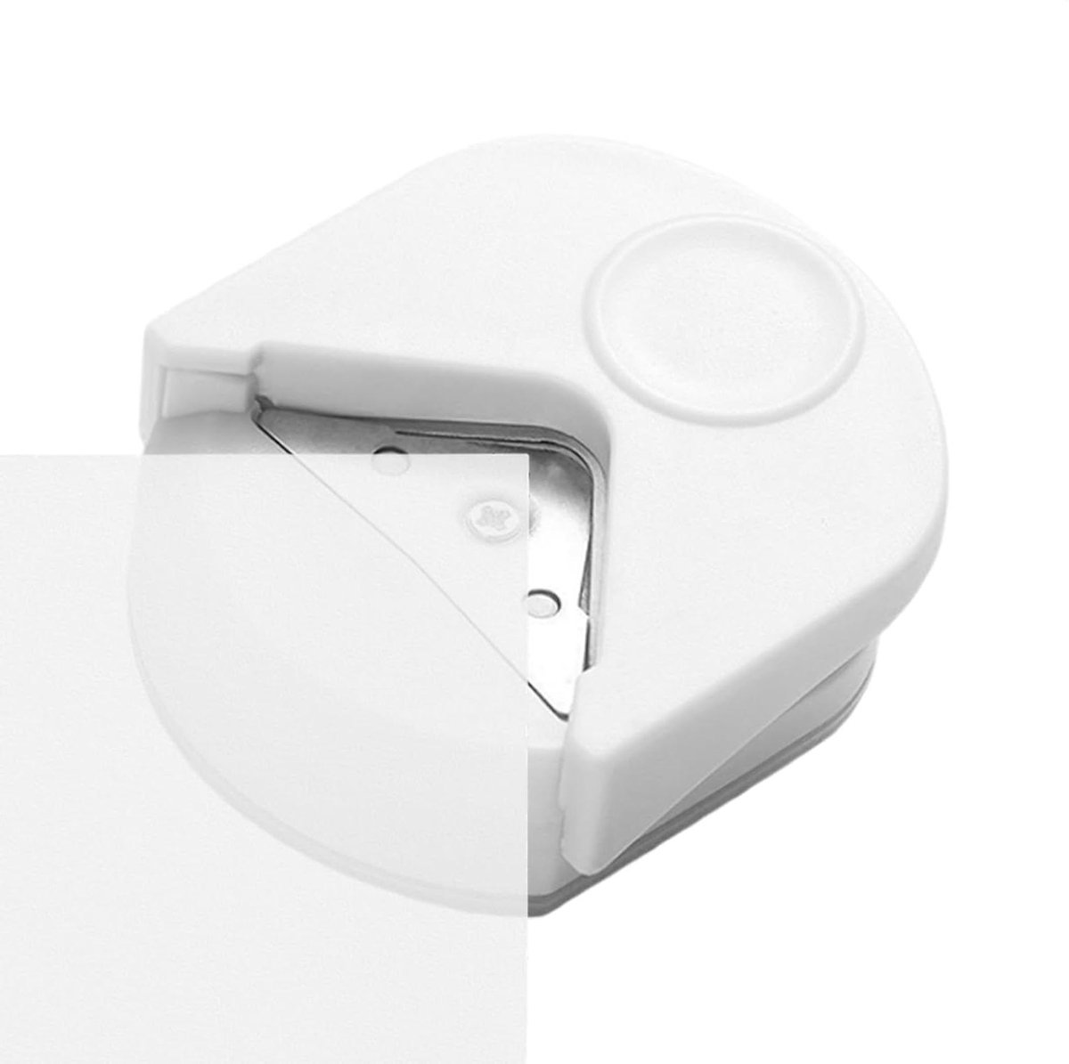 Hoekronde Pons - Randronder Kaart - Papier Knutselen - 4mm Straal Snede - 6.5 x 5.8 x 2.8 cm - Wit