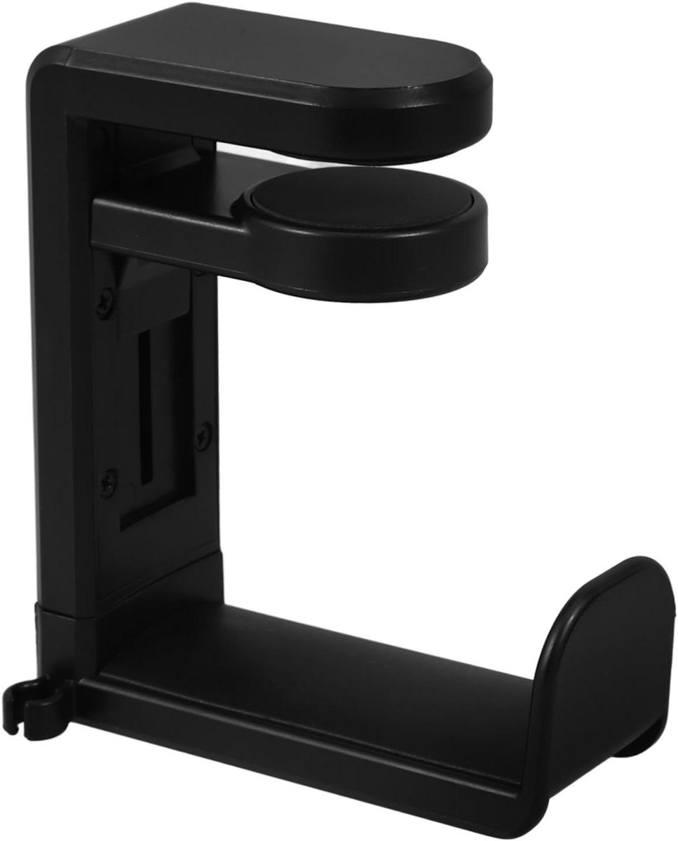 Hoofdtelefoonstandaard - Oortelefoon Hanger - Opbergen Headset - Met Bureauclip - Compact Formaat - Zwart