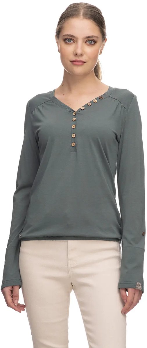 Dames-T-shirt met lange mouwen Ragwear Pinchi Dennengroen