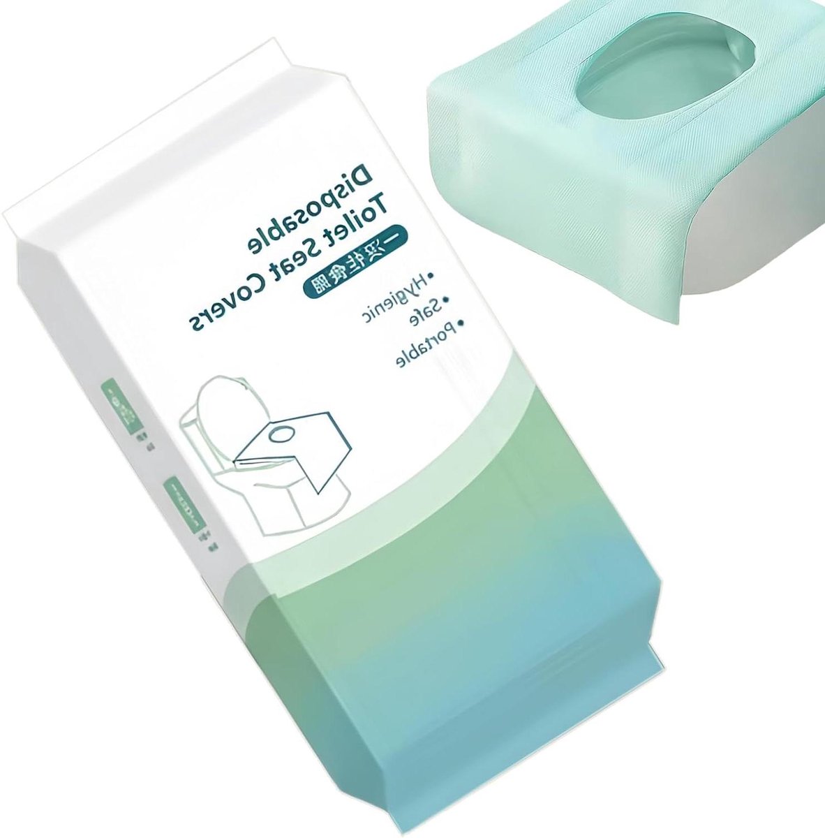 Toiletbril beschermpads - Toiletbescherming WC hoezen - Hygiënisch op reis - Scheurvast met antislip - 40 x 60 cm - Wit