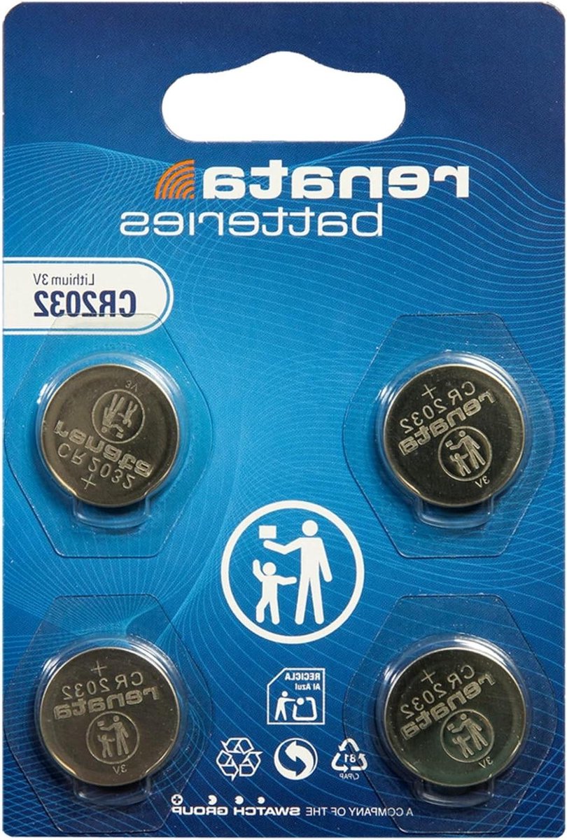Lithium Knoopcel Batterij - Knoopcel CR2032 - Apparaten Voeden - Zwitserse Kwaliteit - 4 stuks - Zilver