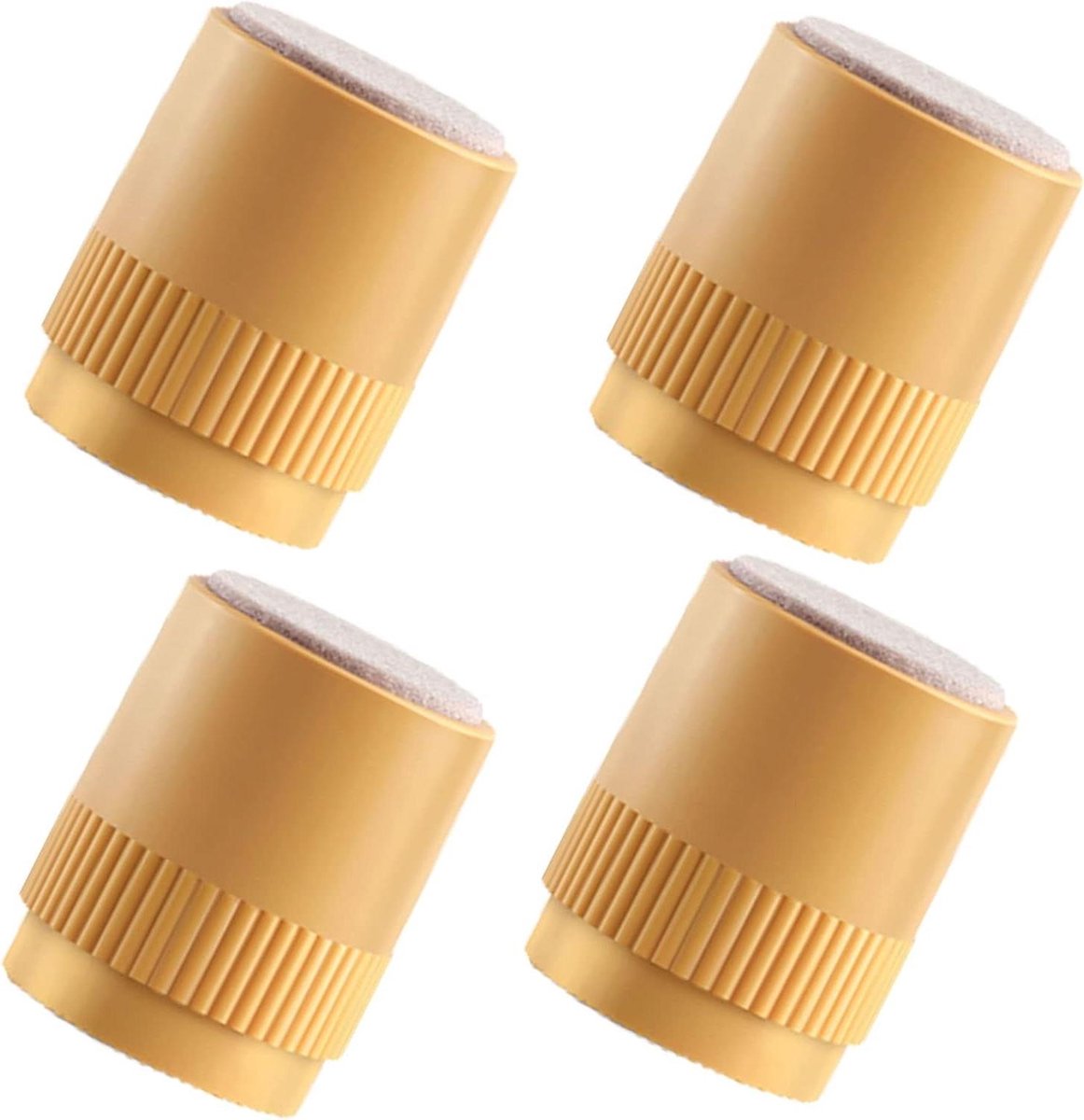 Meubelverhogers - Bedverhogers Tafelvoeten - Meer Opbergruimte Creëren - Zelfklevend Vilt - 4 stuks 5 cm - Houtkleur