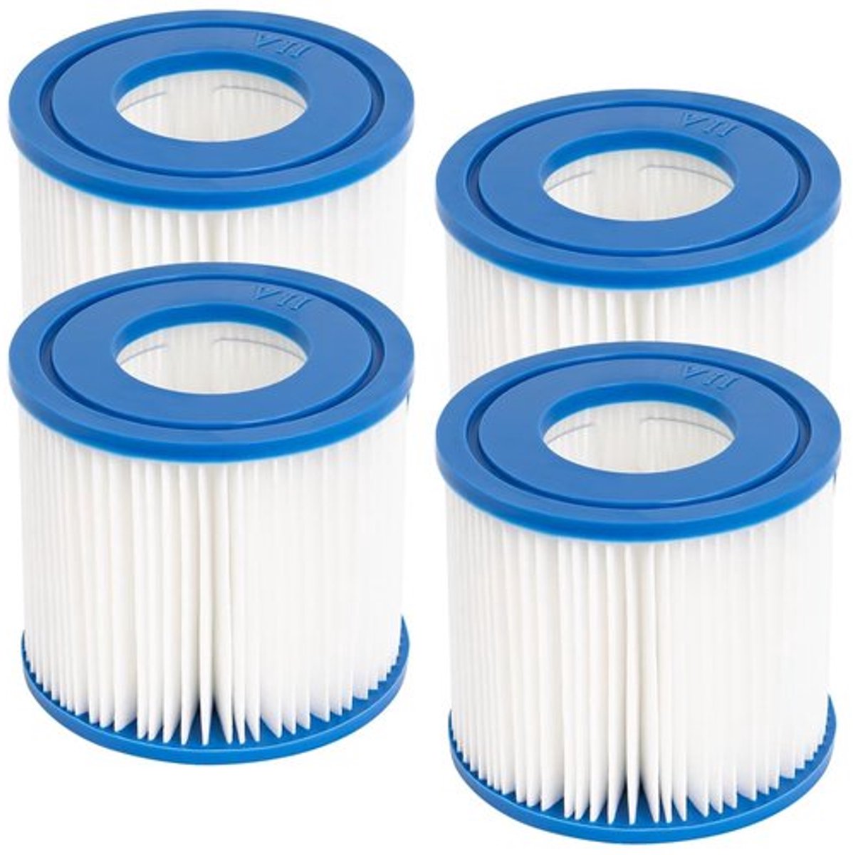 Filtercartridge Pack van 4 - Compatibel met Bestway/Intex Type D/VII - Vervangende cartridgepomp - Filter voor zwembad - Effectieve vuilopname - Regelmatig vervangen voor optimale prestaties - Zwembadfilter