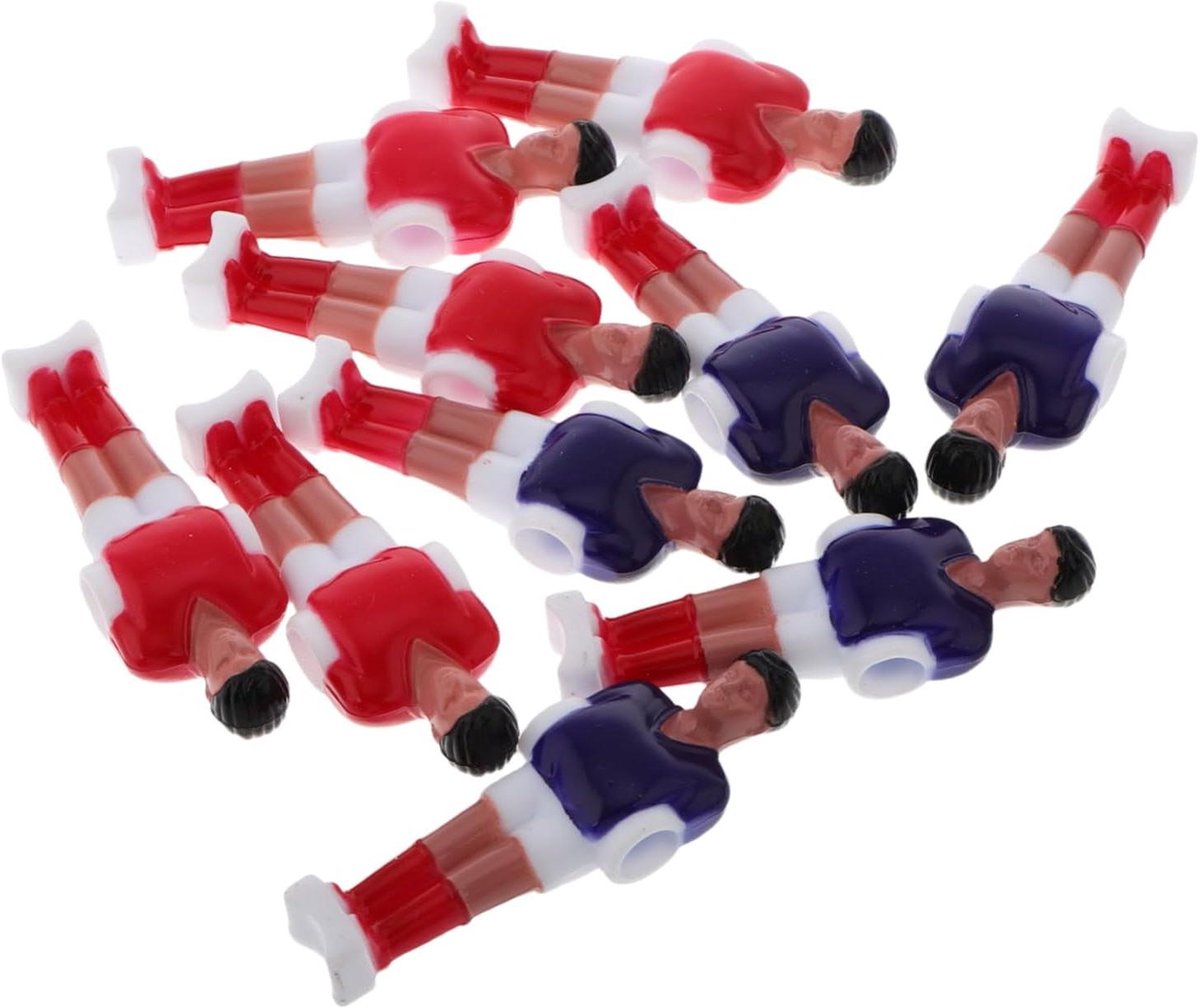 Tafelvoetbal Figuren - Voetbalmannetjes Spelers - Ontspannen en Spelen - Realistische Spelerbeeldjes - 10 stuks - Rood