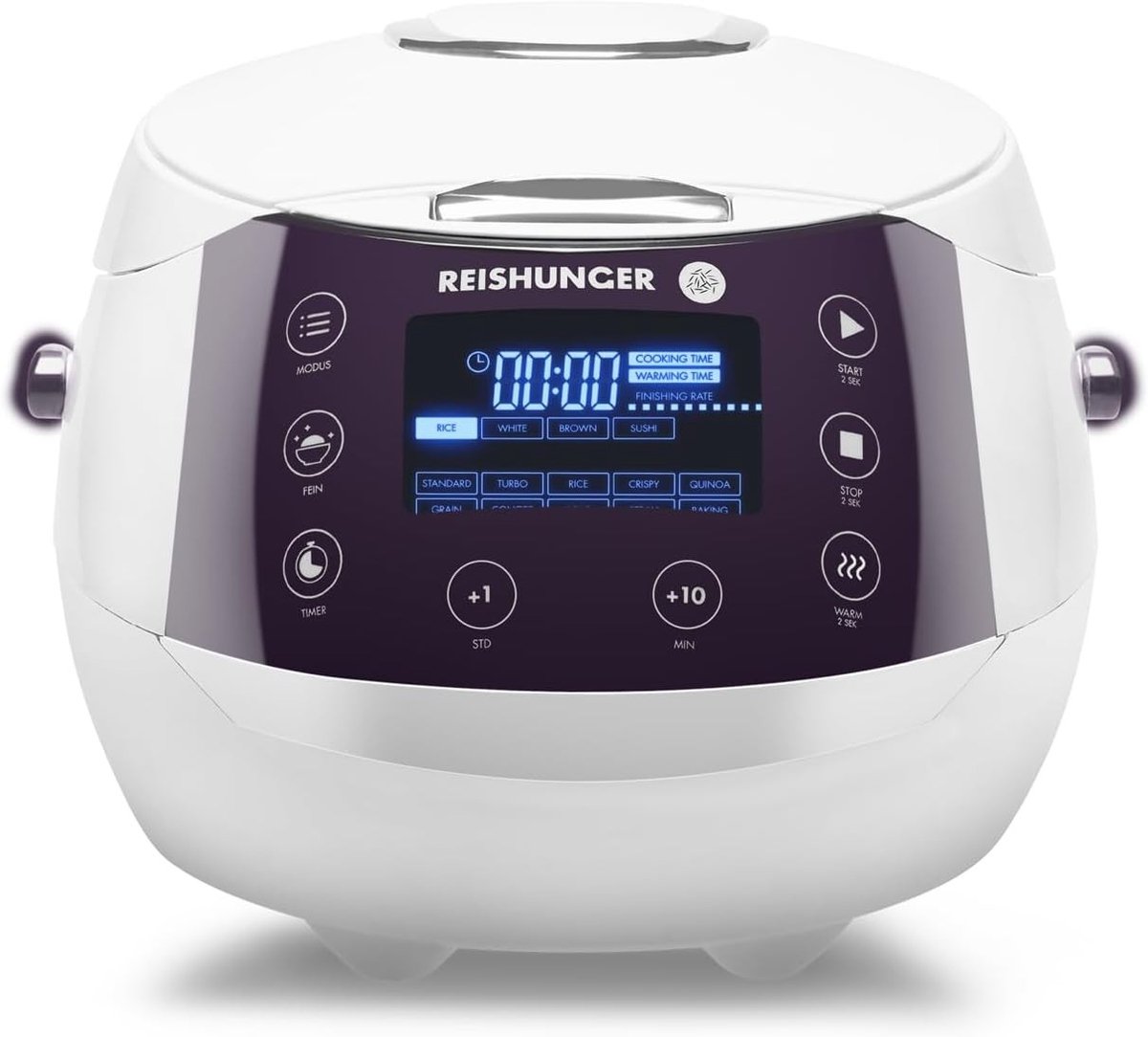 Multicooker - Wit - 39 x 29 x 24 cm - Digitale Rijstkoker met 12 Programma's en Premium Binnenpan - Voor Tot 8 Personen