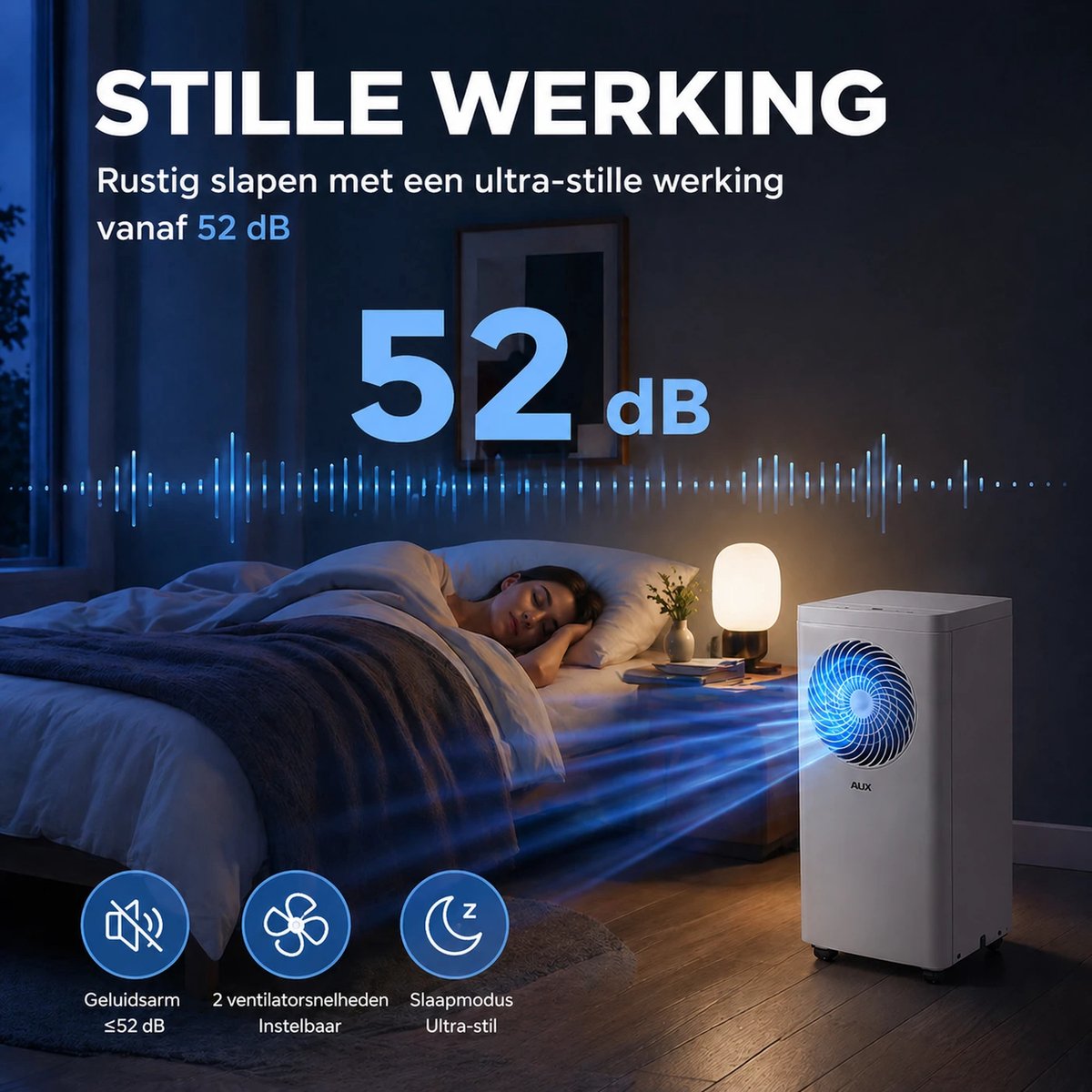 KungFu buy Mobiele airconditioner 9000 BTU 3-in-1 koeler met wifi bediening, afstandsbediening en R290 koelmiddel thumbnail 6