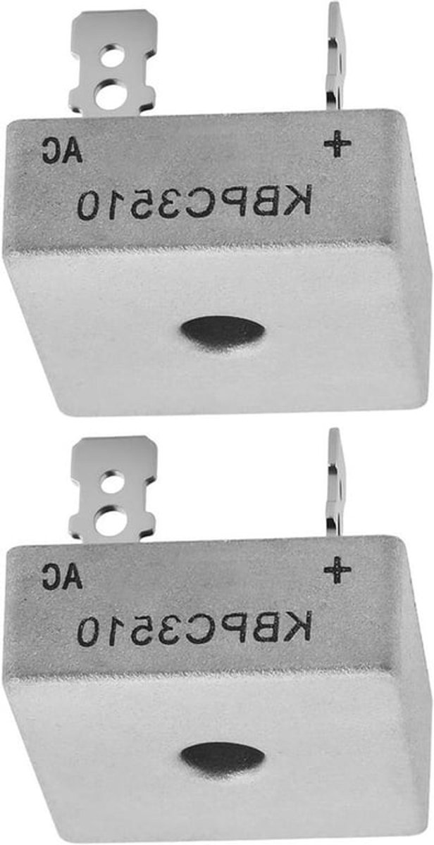 Set van 2 solide state gelijkrichters KBPC3510 geschikt voor BSA en Triumph 6V en 12V dynamo modellen, ideaal voor betrouwbare stroomvoorziening bij fietsen
