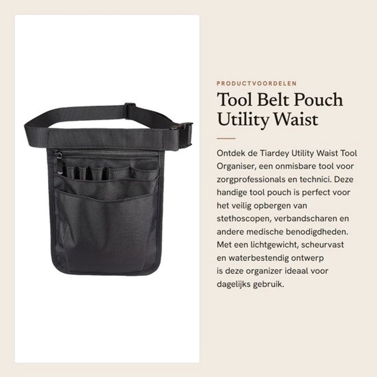 Gereedschapsriem - Duurzaam - Waterdicht - Lichtgewicht - Meerdere Compartimenten - Verstelbare Riem - Medische Accessoires - Heuptas