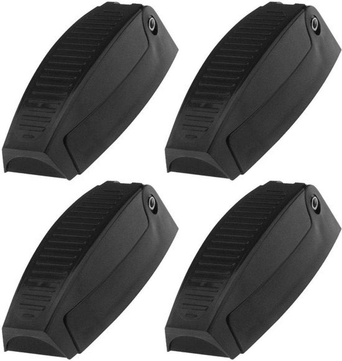 Deurhouder 4 Stuks - Deurstopper - Deur Vanghouder - Vergrendeling - ABS - Zwart - 62,5 x 21 mm - Deurvanger
