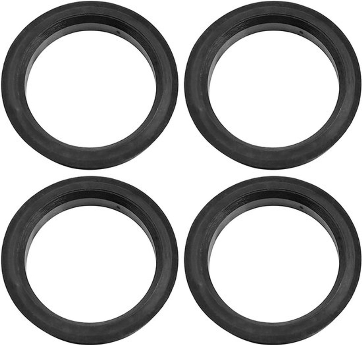 Hub Centric Ringen 4 Stuks - Buitendiameter 73.1mm - Binnendiameter 63.4mm - Zwart Plastic - Naafringen - Precisie Passend