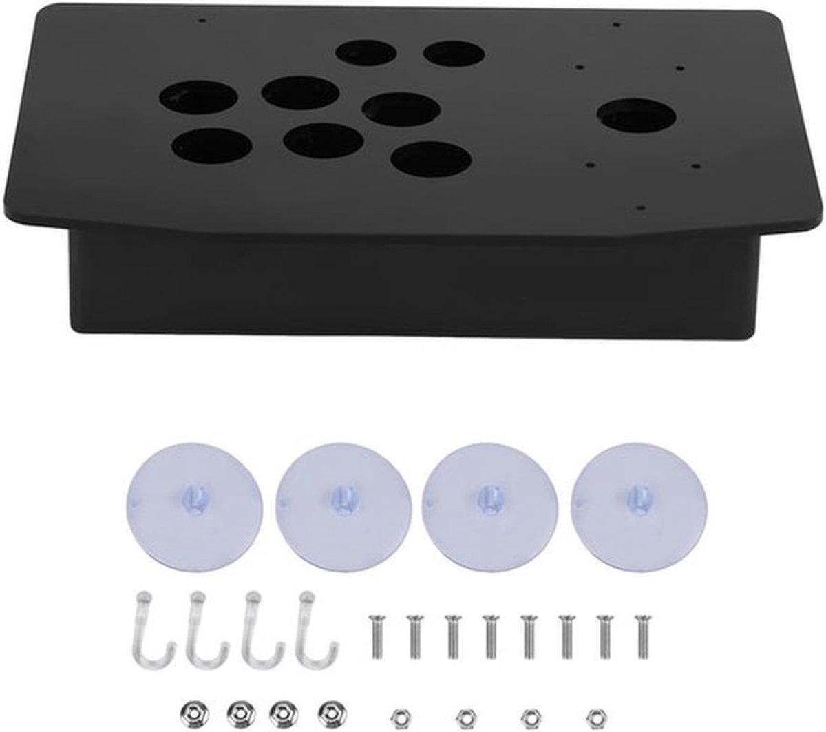 Joystick Case Vervanging - Acryl Paneel - Zwart - Onderste Behuizing - 30 x 20 cm - Inclusief Schroeven/Zuignappen - Arcadepaneel