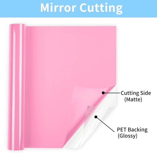 Heat Transfer Vinyl in Roze - 4.5m Iron on Vinyl Rol voor Cricut en Silhouette Cameo, Perfect voor DIY Kleding, Tassen en Textielprojecten — afbeelding 5