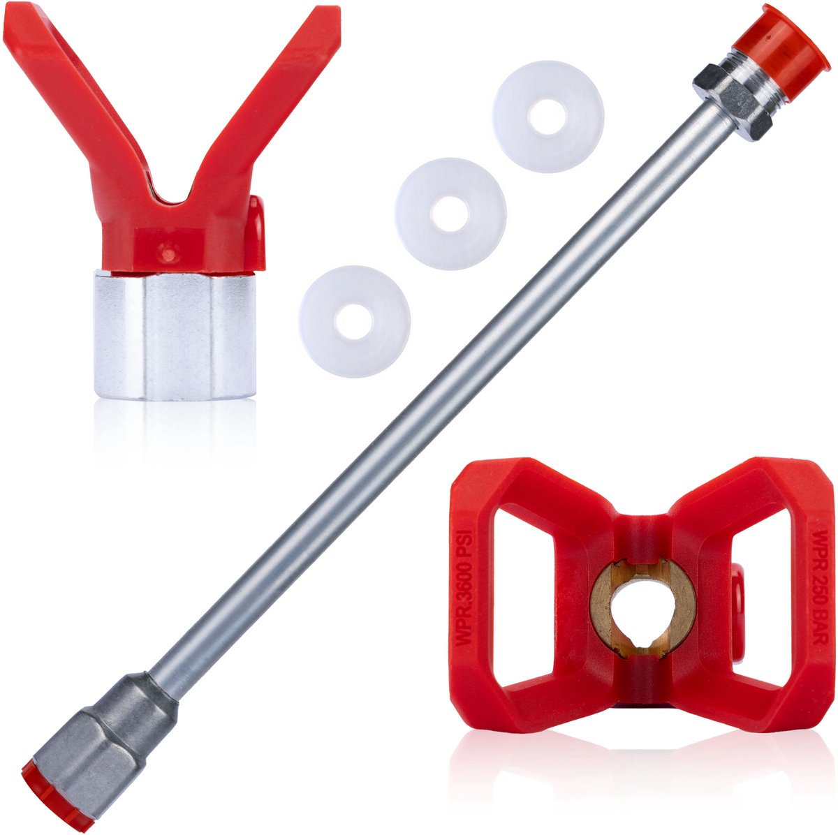 Rosfix Hogedruklans Set - 50 cm Spuitlans, Afdichtingen en RVS Spuitmondbeschermer