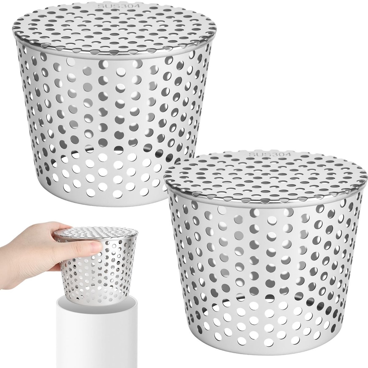 Omgoods - RVS Bladbescherming voor Regenpijpen, Set van 2