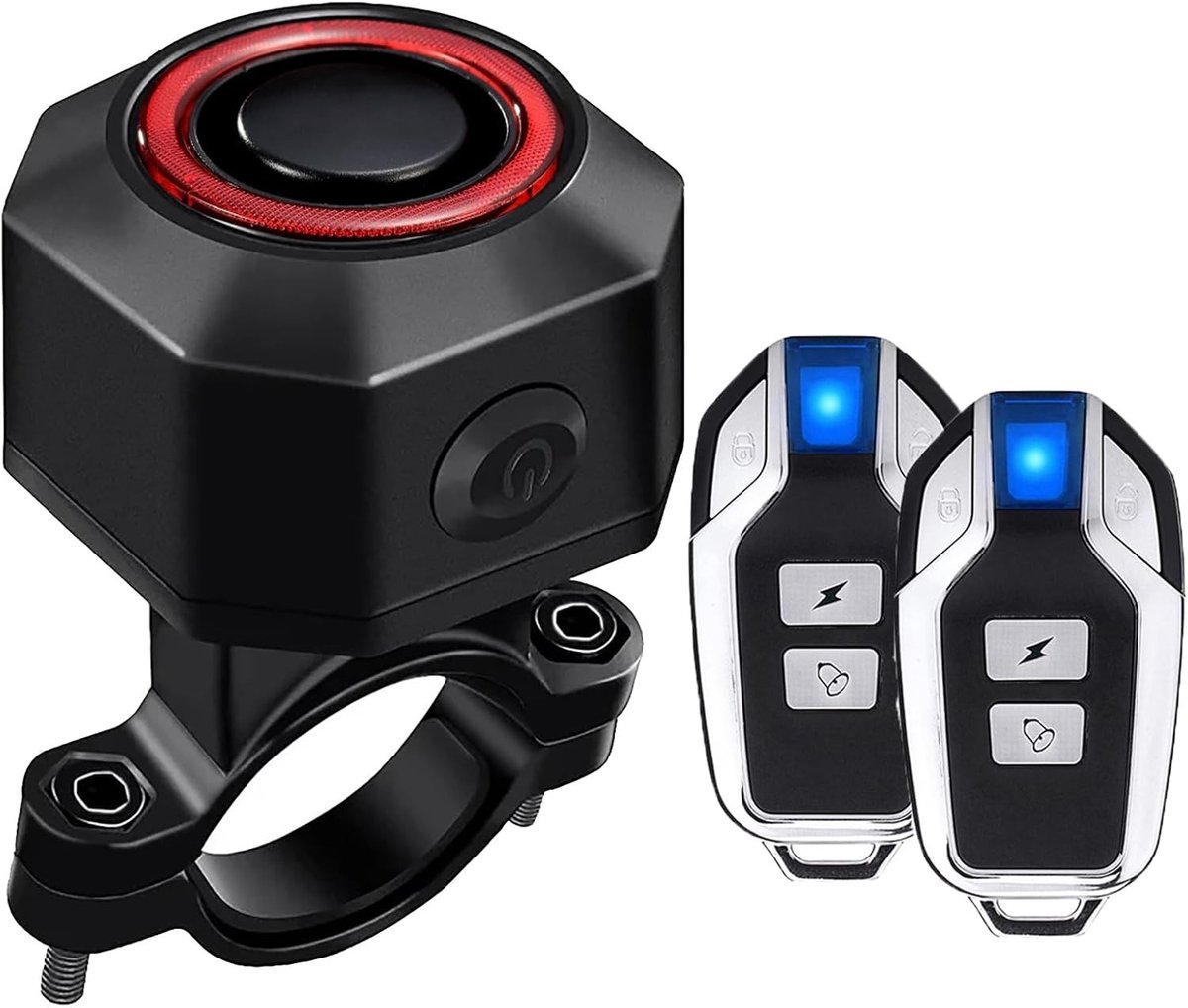 Fatbike alarm - Type A - Met 1 Afstandsbediening - Waterdicht USB-C Oplaadbaar Fietsalarm - Voor Fietsen en Motorfietsen
