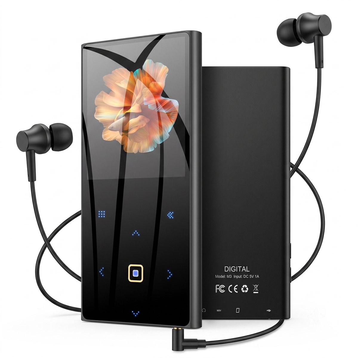 Fokelyi MP3 Speler MP4 - 32GB Ingebouwd Geheugen -Inclusief Bedrade Oordopjes- 2.4 Inch Scherm -Muziekspeler- Tot 128GB SD Kaart - Bluetooth - Inclusief Bedrade Oordopjes - Draagbaar Speler