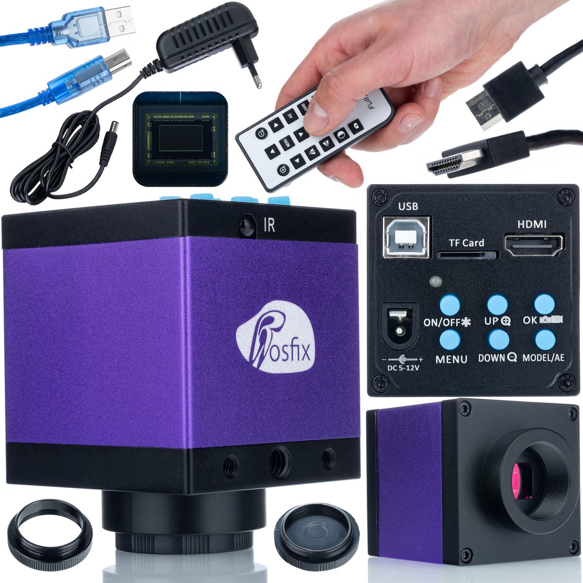 Rosfix Microscoopcamera Tucana Pro KMTP-HDMI-USBI - HDMI en USB 720P, 14MP Panasonic CMOS