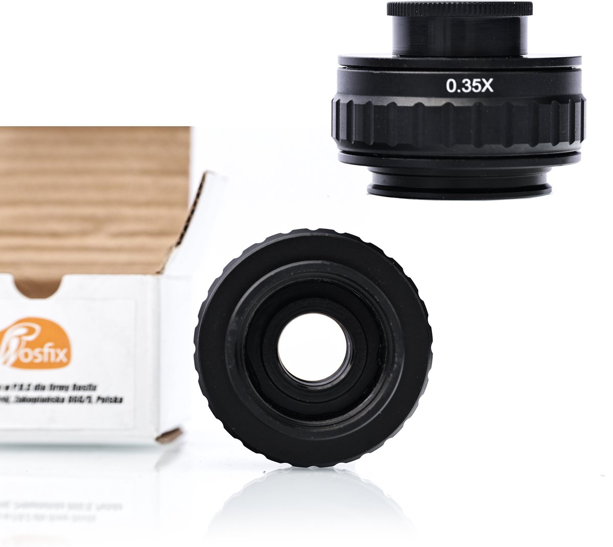 Rosfix Regelbare Adapter 0,35x - Cameraadapter C-Mount - 38mm Microscoopmontage 25mm C-Mount
