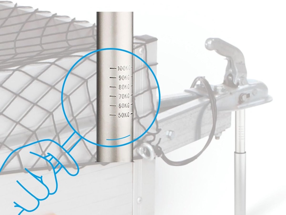 Kofferweegschaal - Zilver - 43 cm - Aluminium - Voor Caravan en Aanhangers