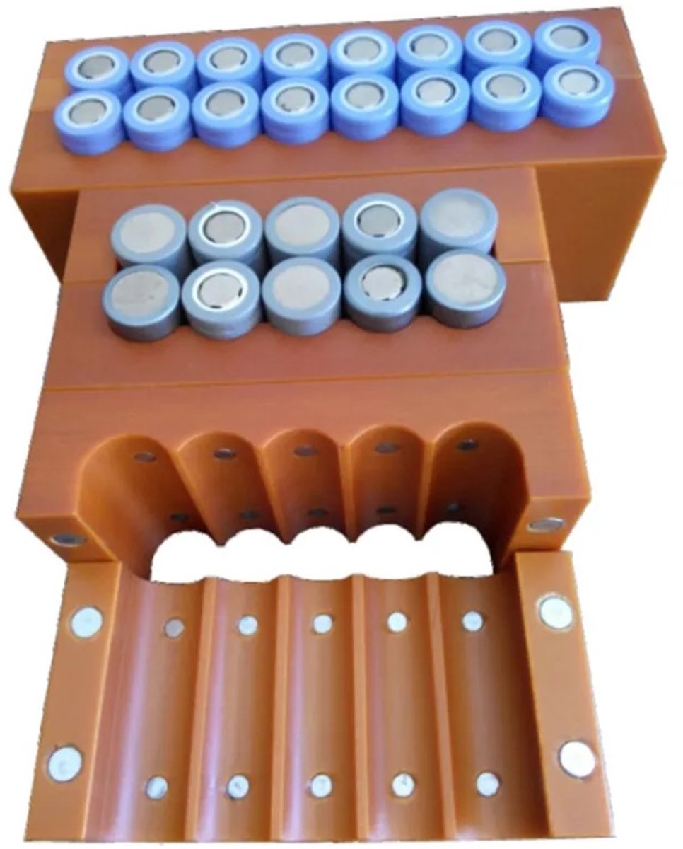 Rosfix Mal voor Accucellen Tweerijige - Met Magneet en Stabiele Bodem - 2x4=8 Plekken