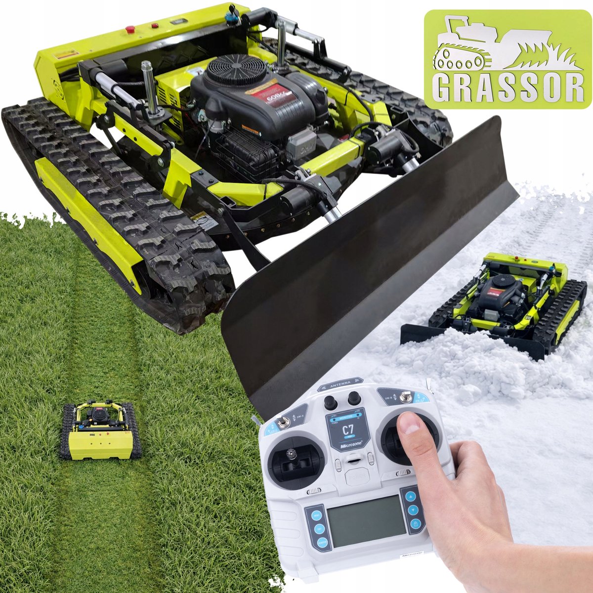 Grassor MultiForce 800GT-G23P Climb - Robotmaaier Rupsbanden - 23HP Loncin 608cc, 800mm, Hybride