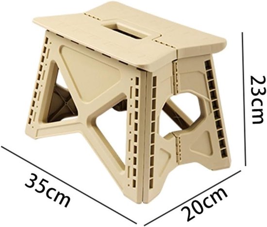 Draagbare Klapkruk - Campingstoel Opvouwbaar - Outdoor Zitten - Lichtgewicht Compact - 35 x 10 x 33 cm - Zwart — afbeelding 4