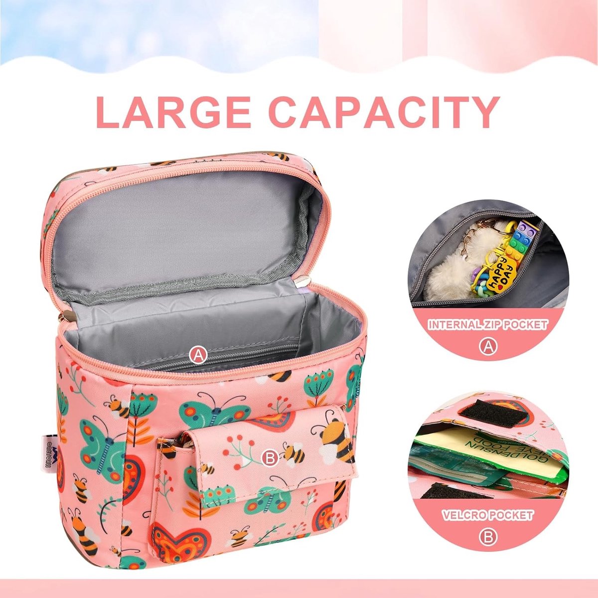 Stuurtas voor fiets - Roze - 19 x 10 x 15 cm - Waterdichte Kinder Fietsmand - Voor Kinderfietsen en Loopfietsen